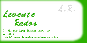 levente rados business card